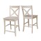International Concepts Vineyard Counter Height Stool, 24" Seat Height, Unfinished S-142 - alternate 7